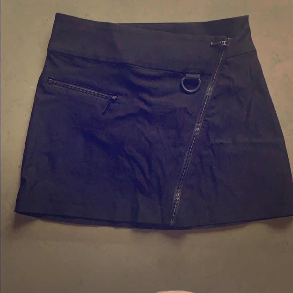 Black mini skirt